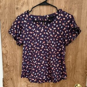Floral Purple Women's Top banana republic